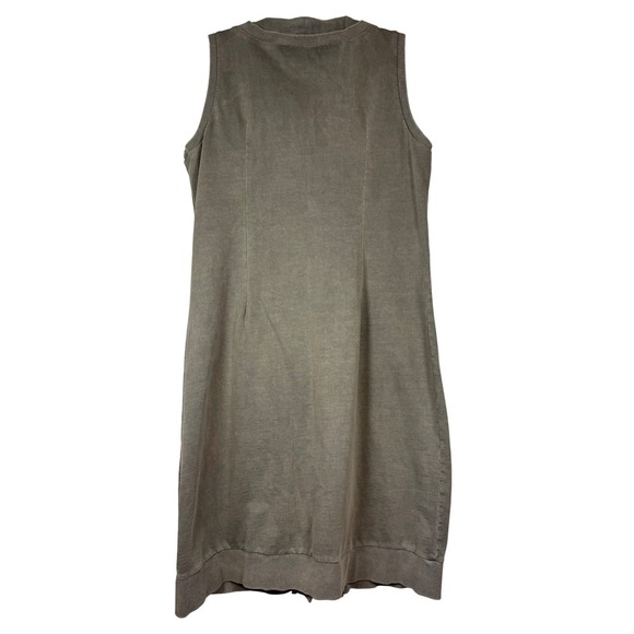 The Territory Ahead 100% Cotton Gray Sleeveless Button Down Dress, Size Large - Picture 2 of 6